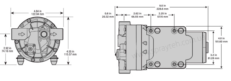 Розміри Діафрагмовий насос Remco 5537-2E1-63B 20 л